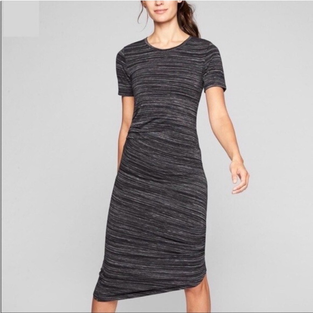 Athleta‎ Downtown Ruched Midi T-Shirt Dress